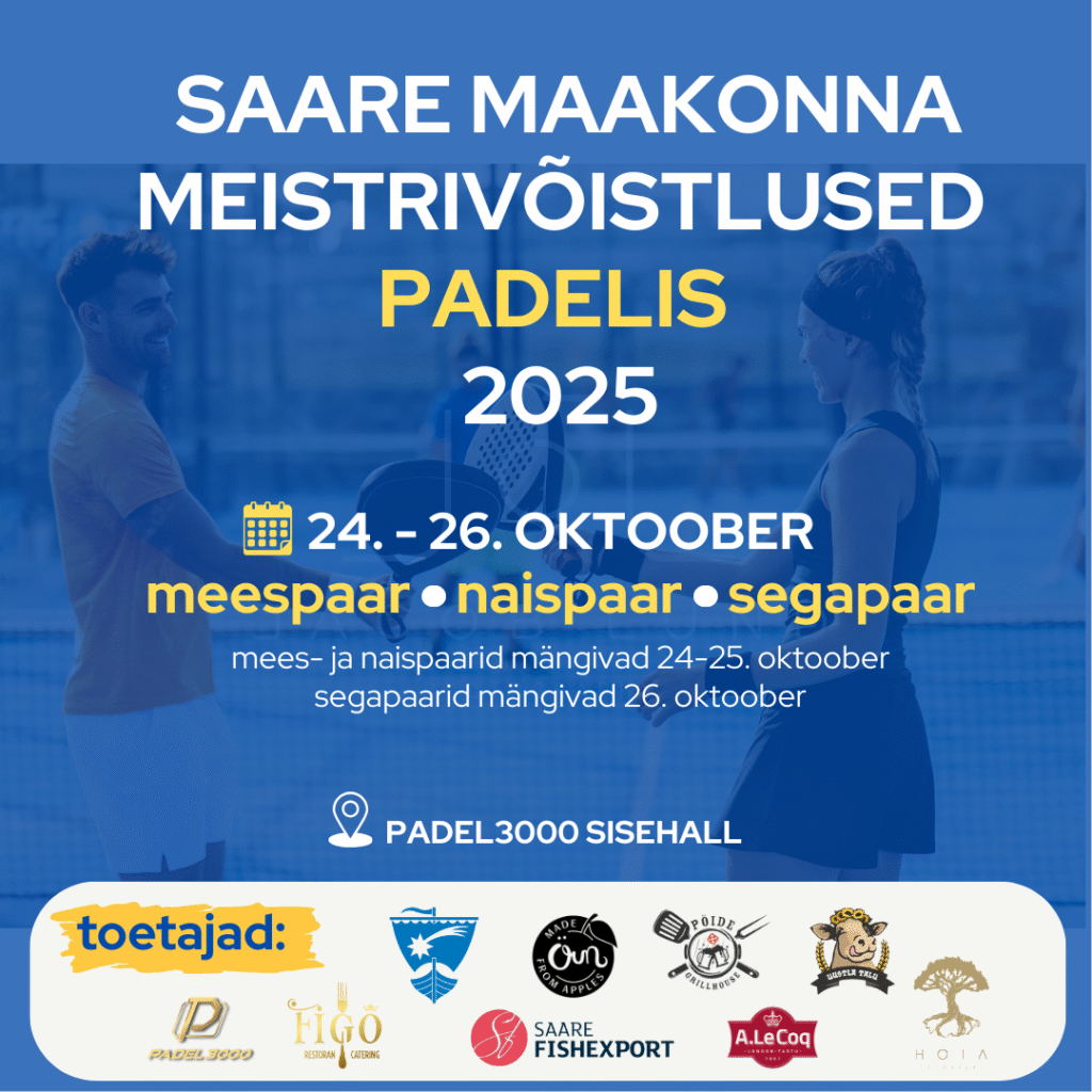 Saaremaa esimesteks meistrivõistlusteks padelis
